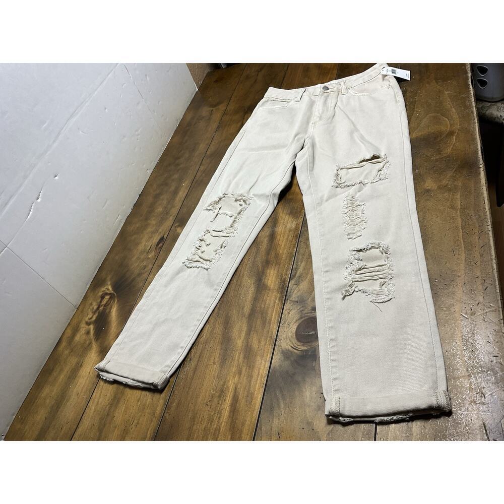 Bridge by gly Womens Khaki Mom Jeans Size 26 NWT